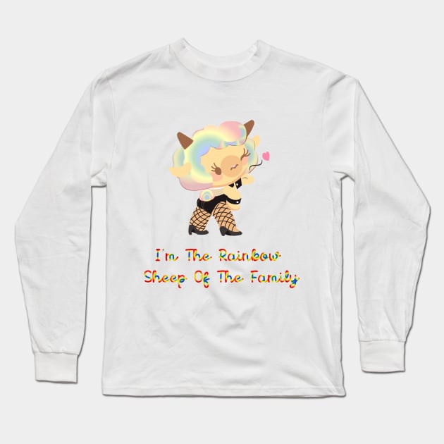 i'm the rainbow sheep of the family (lgbtq) Long Sleeve T-Shirt by remerasnerds